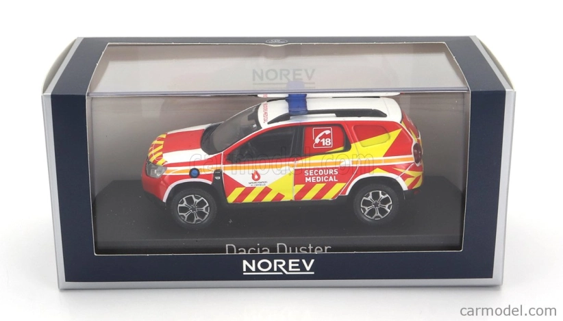 Norev Dacia Duster Sapeurs Pompiers 57 Medical 2020 1:43 Červená Žlutá