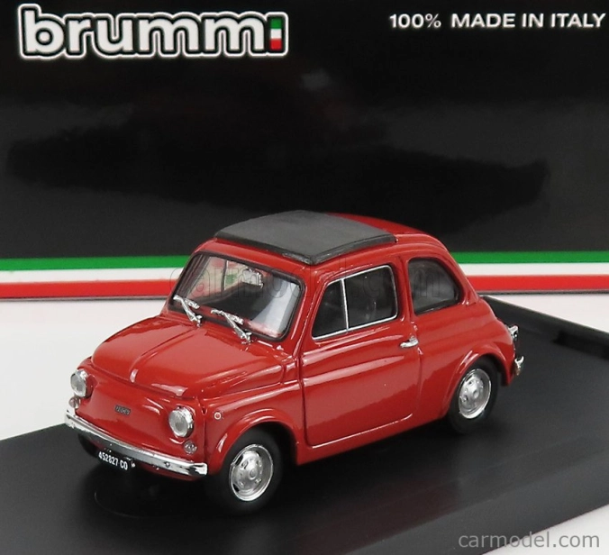 Brumm Fiat 500r Tetto Chiuso - Closed 1972 1:43 Rosso Corallo