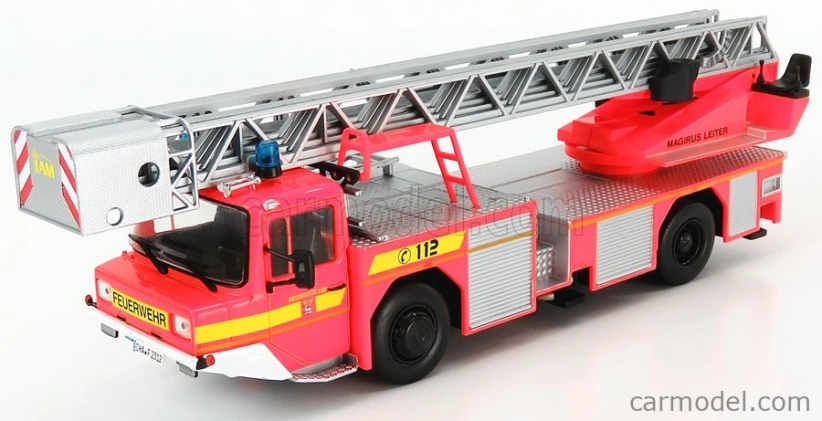 Edicola Iveco Magirus Dla-k 23-12 Scala Ladder Truck Germany 2003 1:43 Červená Stříbrná