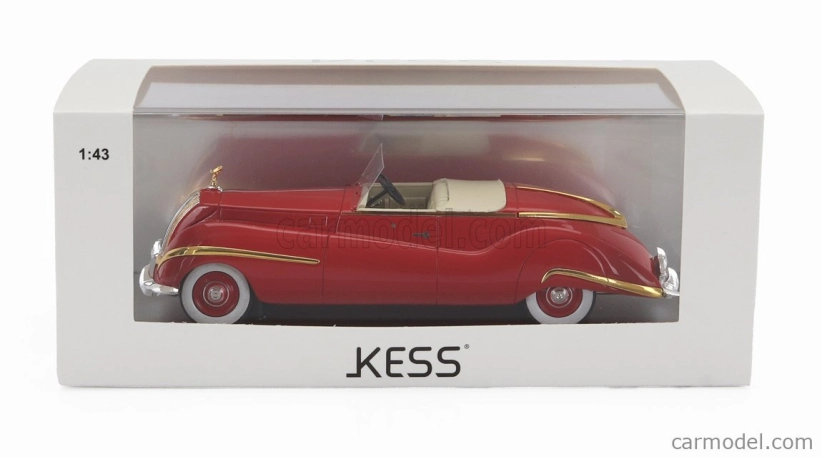 Kess-model Rolls royce Phantom Iii Labourdette Vutotal Cabriolet Open 1947 1:43 Red Gold