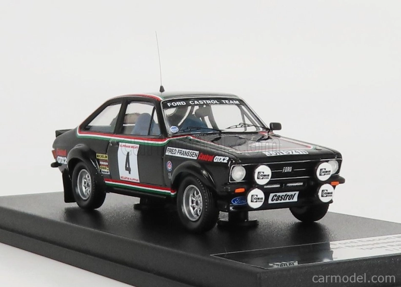 Trofeu Ford england Escort Mkii (night Version) N 4 Rally Ypres 1977 G.staepelaere - F.franssen 1:43 Black