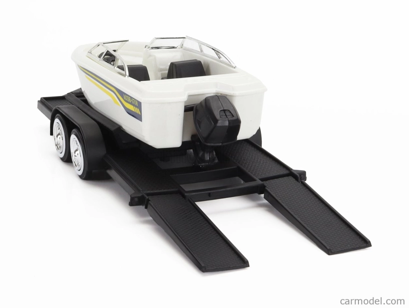 Motor-max Ford usa Pick-up With Trailer + Boat 1937 1:24 Zelená S Bílou