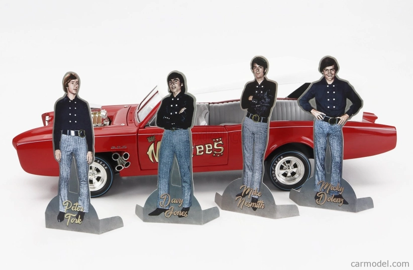 Autoworld Pontiac Gto Convertible Monkeemobile - The Monkees 1966 1:18 Červená Bílá