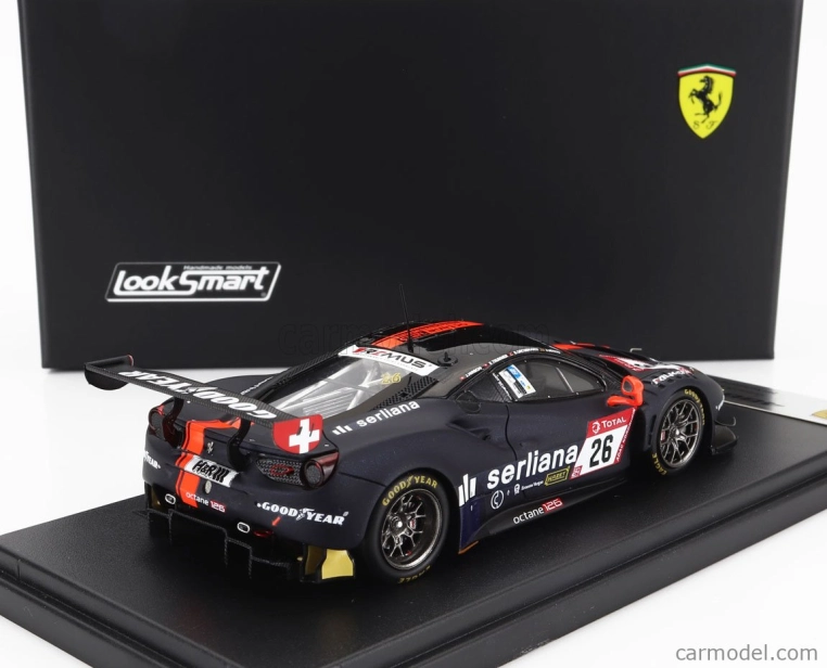 Looksmart Ferrari 488 Gt3 Evo 3.9l Turbo V8 Team Octane 126 Ag N 26 24h Nurburgring 2021 Bjorn Grossmann - Simon Trummer - Jonathan Hirschi - Luca Ludwig 1:43 Matná Modrá Oranžová