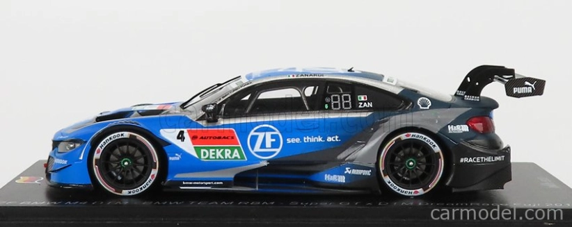 Spark-model BMW radu 4 M4 Zf Team Rbm N 4 Super Gt Dream Race Fuji 2019 A.zanardi 1:43 2 Tones Blue Black