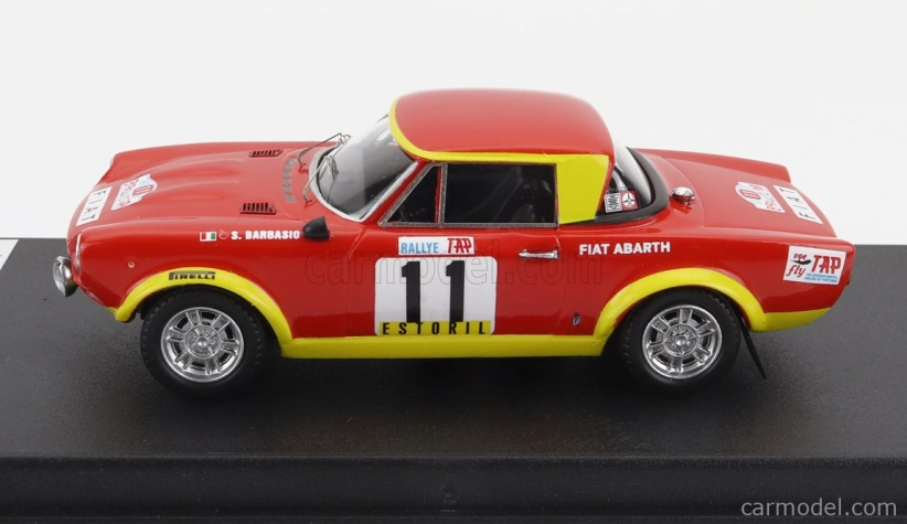 Trofeu Fiat 124 Abarth N 11 Rally Tap 1974 S.barbasio - P.sodano 1:43 Červená Žlutá