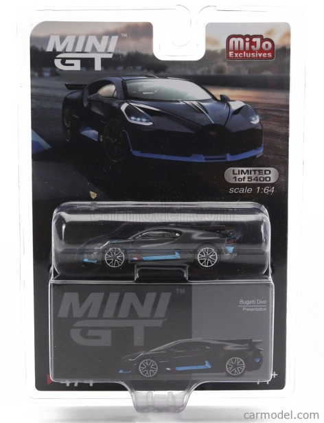 Truescale Bugatti Divo The Quail Konfigurácia 2018 1:64 Tmavo šedá modrá