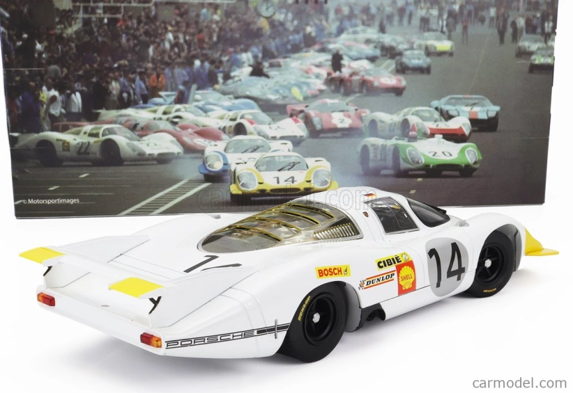 Werk83 Porsche 917lh 4.5l Team Porsche System Engeneering N 14 24h Le Mans 1969 Rolf Stommelen - Kurt Ahrens Jr. 1:18 Bílá Žlutá