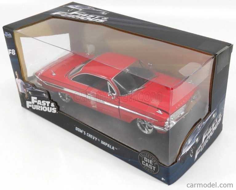 Jada Chevrolet Dom's Chevy Impala 1964 - Fast & Furious 8 2017 1:24 Červená
