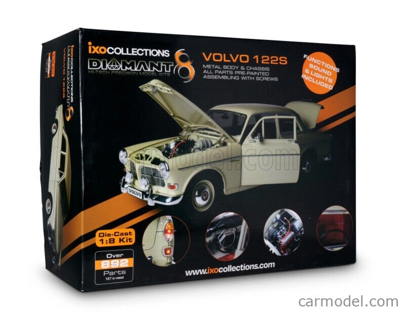 Ixo-models Volvo 122s Amazon 1965 - With Light & Sound Effects 1:8 Ivory