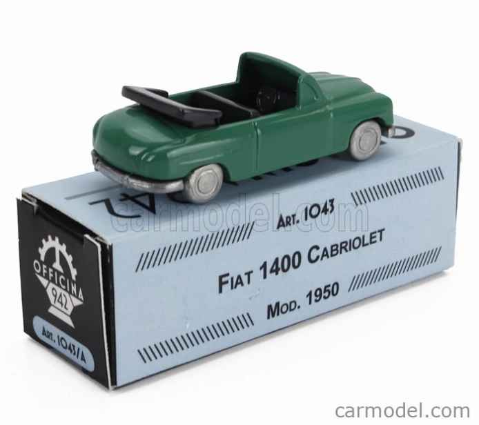 Officina-942 Fiat 1400 Cabriolet Open 1950 1:76 Zelená