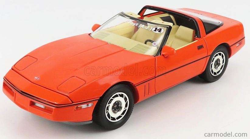 Greenlight Chevrolet Corvette C4 1984 - Jim Gillmore & A.j. Foyt Limited Edition 1:18 Hugger Orange