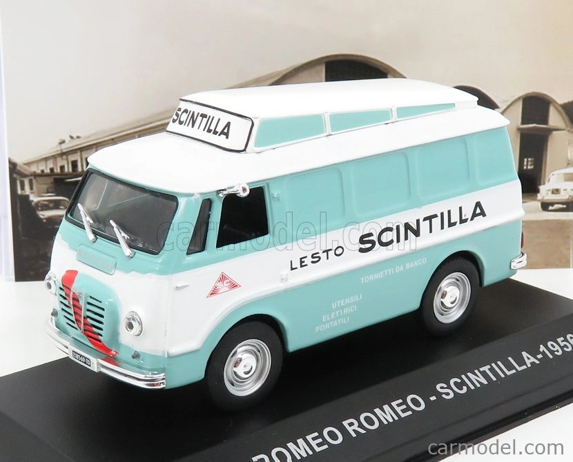Edicola Alfa romeo Romeo Van Scintilla 1956 1:43 svetlozelená biela