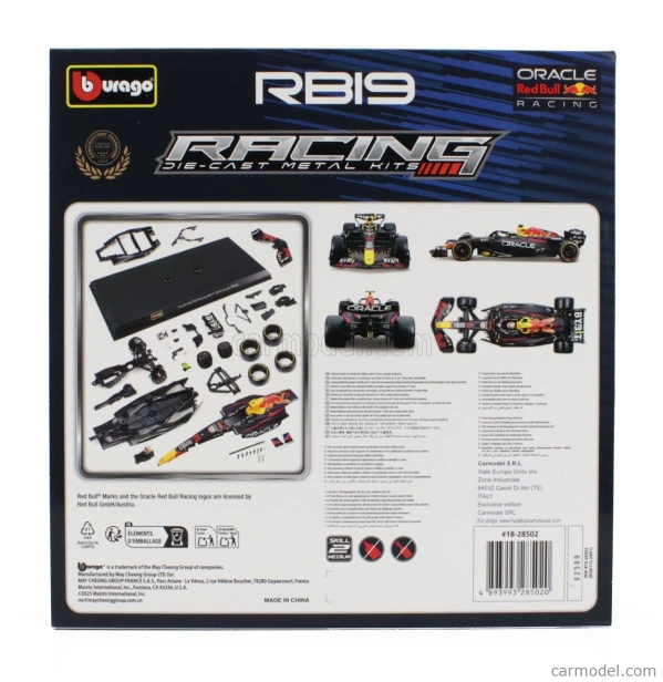 Bburago Red bull F1 Rb19 Team Oracle Red Bull Racing N 11 Season 2023 Sergio Perez 1:24 matná modrá žltá červená