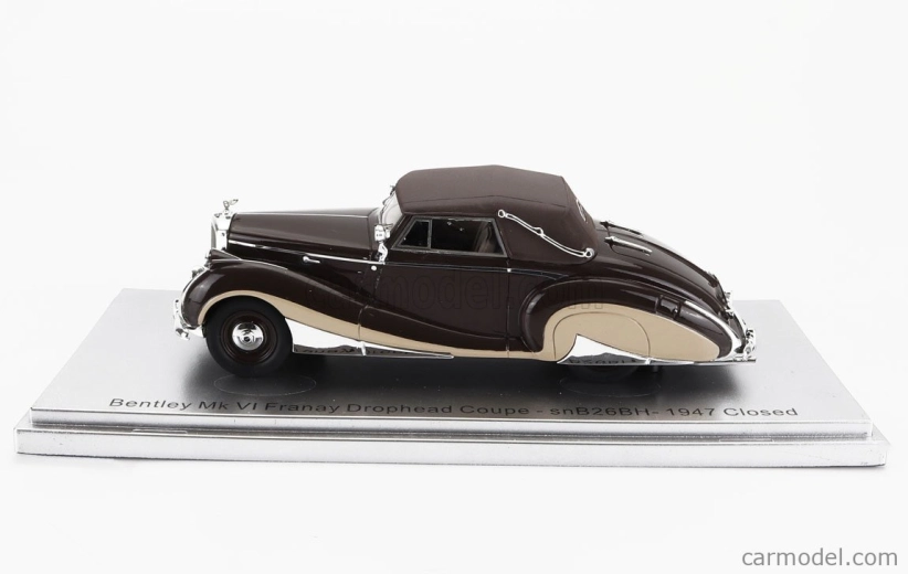Kess-model Bentley Mkvi Franay Snb26bh Drophead Coupe Cabriolet Closed 1947 1:43 Brown Cream