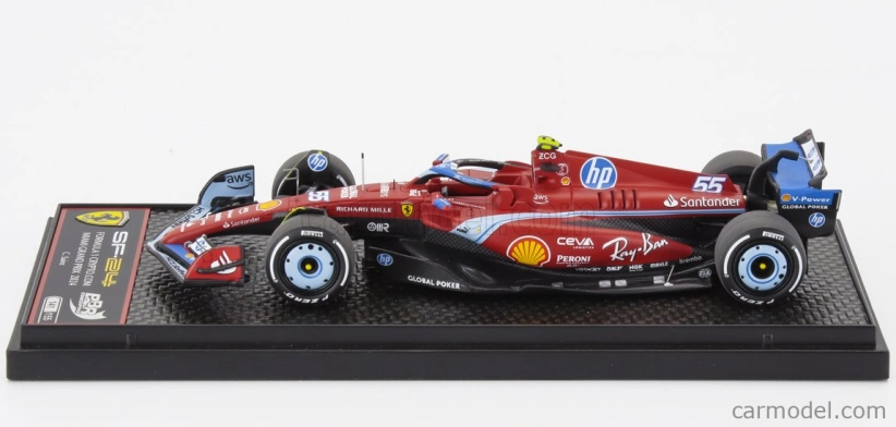 Bbr-models Ferrari F1 Sf-24 Team Scuderia Ferrari N 55 5th Miami Gp 2024 Carlos Sainz 1:43 Červená svetlomodrá