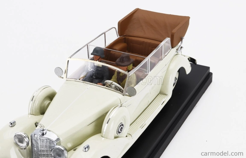 Rio-models Mercedes benz 770k Cabriolet 1938 With Eva Braun And Ss Military Guard Figures 1938 1:43 Bílá