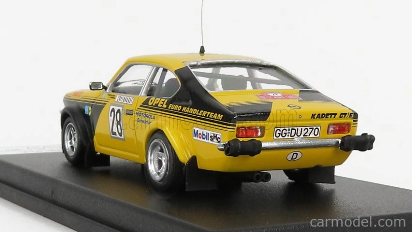 Trofeu Opel Kadett C Gt/e (nočná verzia) N 28 Rally Montecarlo 1976 Anders Kullang - Claes Goran Andersson 1:43 žltá čierna