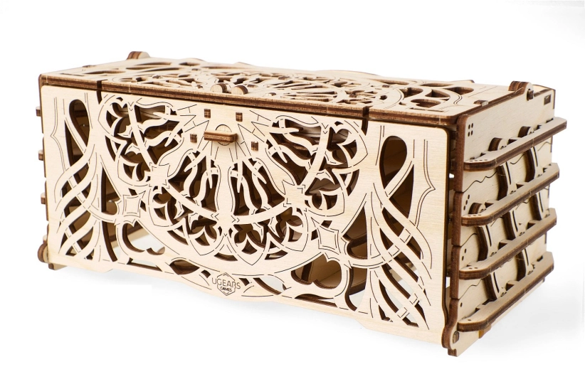 Ugears 3D drevené mechanické puzzle zberateľské karty