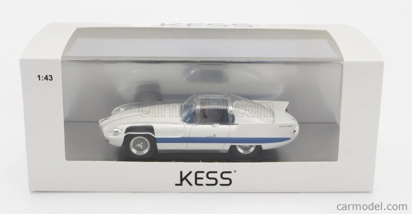 Kess-model Alfa romeo 6c 3000 Superflow I Pininfarina 1956 1:43 White Blue