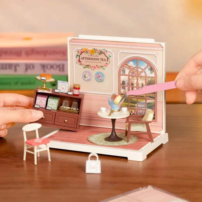 RoboTime 3D dřevěná skládačka Miniatura domečku mini Medová čajovna