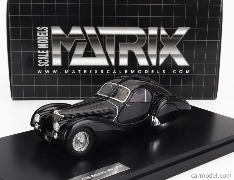 Matrix scale models Bugatti Type 57s Atlantic 1937 1:43 Black