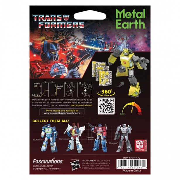 Ocelová stavebnice Transformers Bumblebee, barevná