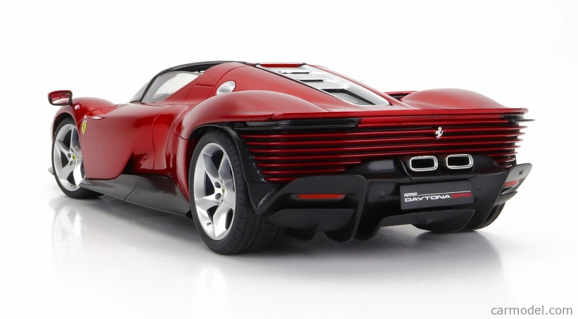 Bburago Ferrari Daytona Sp3 Spider Open Roof 2022 1:18 Rosso Magma – matná červená