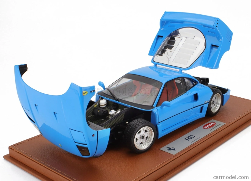 Bbr-models Ferrari F40 1987 - Con Vetrina - With Showcase 1:18 Azzurro - Světle Modrá
