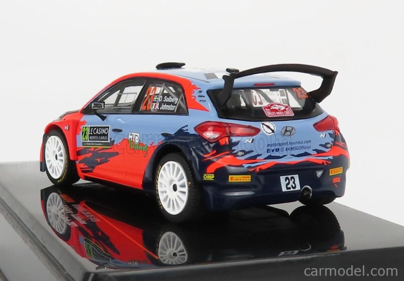 Ixo-models Hyundai I20 Wrc Coupe Monster N 23 Rally Montecarlo 2021 O.solberg - A.johnston 1:43 2 Tóny Modrá Červená Čierna
