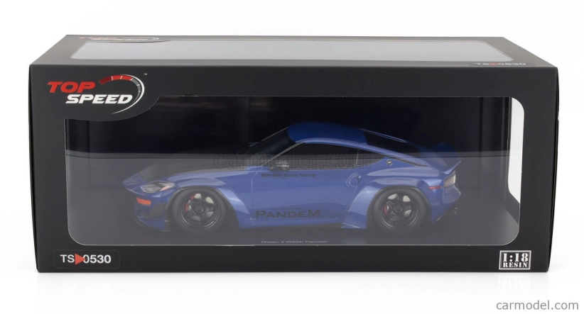 Truescale Nissan Fairlady Z (rz34) Pandem Coupe 2023 1:18 Modrá