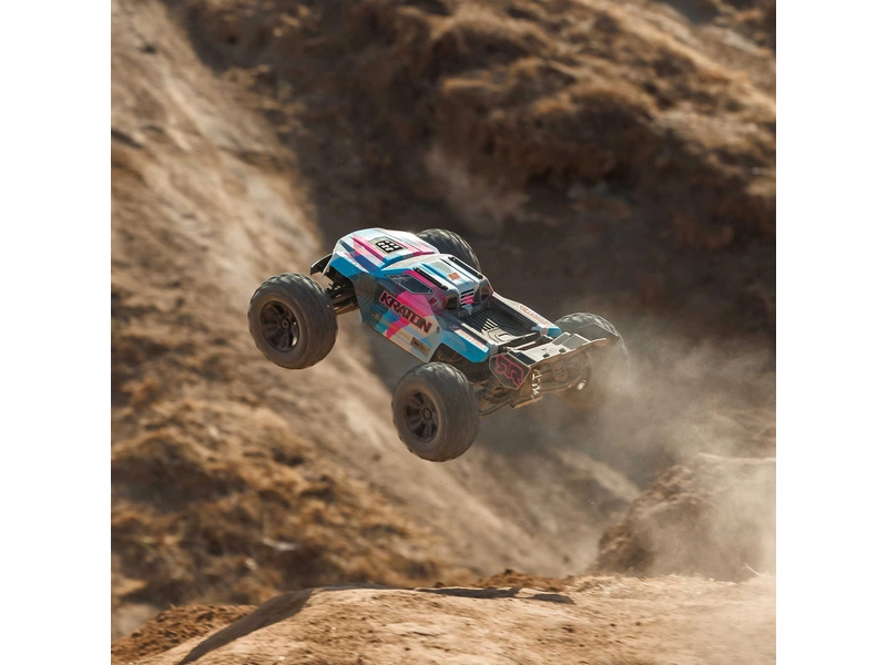 RC auto Arrma Kraton 6S V6 BLX 1:8 4WD RTR, modrá/oranžová