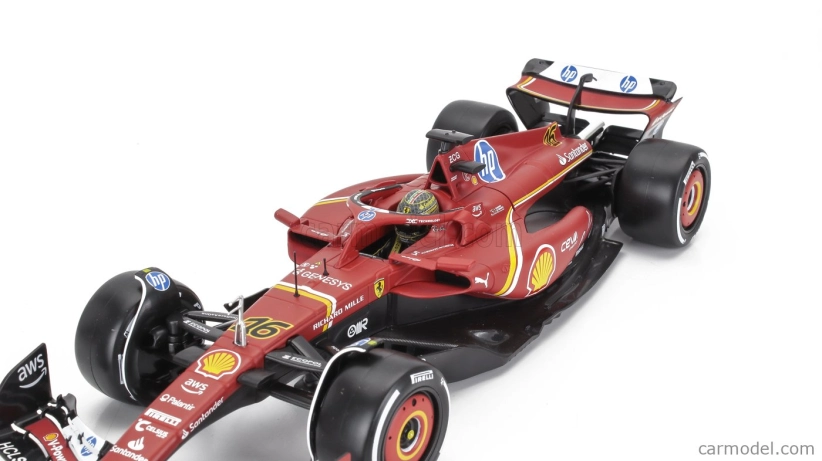 Bburago Ferrari F1 Sf-24 Team Scuderia Ferrari N 16 Winner Italy Monza Gp 2024 Charles Leclerc 1:18 červená biela čierna