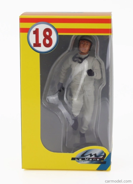 Le mans miniatures Figures Tim Pilota Automobilistico - 24h Le Mans Start Pilot Driver 1960 - 1970 1:18 Bílá