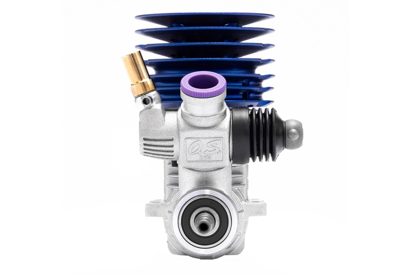 Samotný motor OS MAX R21 V2 (strieborná verzia s modrou hlavou)