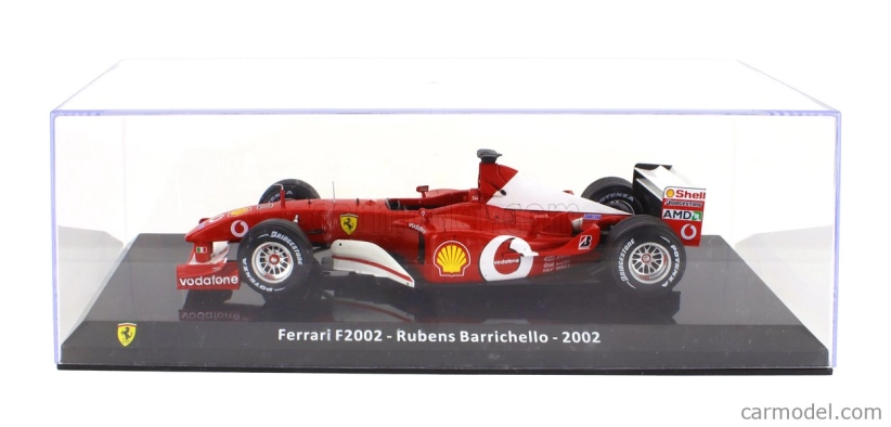 Edicola Ferrari F1 F2002 N 2 Season 2002 Rubens Barrichello - Con Vetrina - With Showcase 1:24 Red