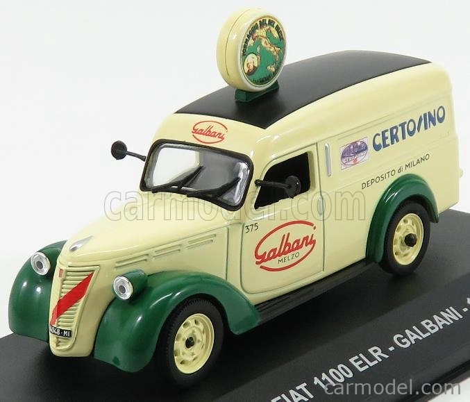 Edicola Fiat 1100 Elr Van Galbani Certosino Deposito Di Milano 1951 1:43 Cream Green