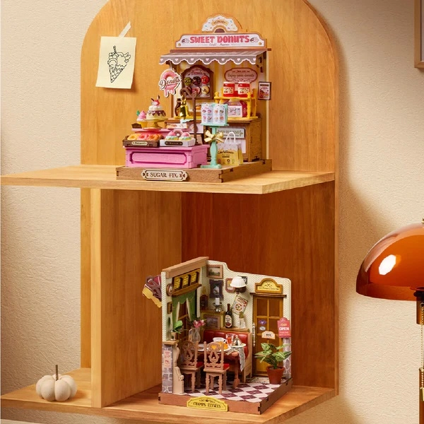 RoboTime 3D dřevěná skládačka Miniatura domečku Bistro na Champs-Élysées