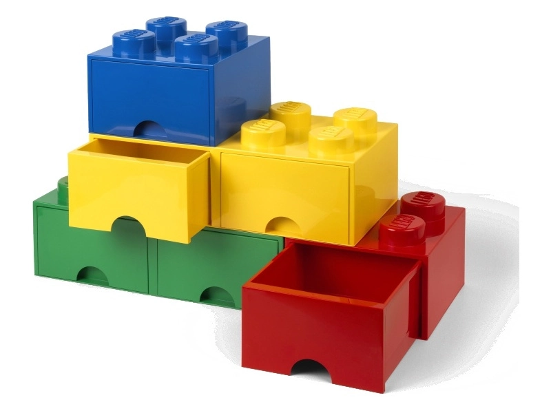 LEGO úložný box s šuplíky 250x500x180mm - modrý