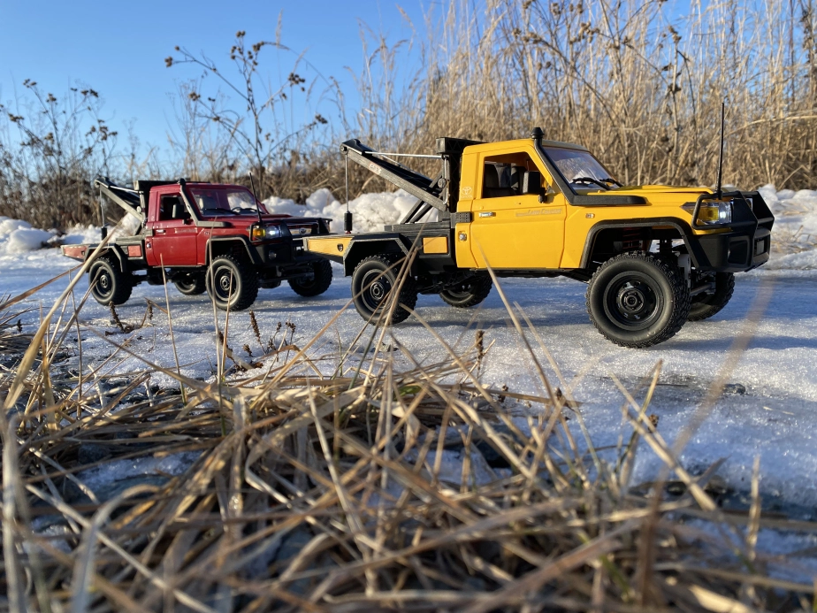 RC auto Land Cruiser Toyota s navijakom, žlté | RCprofi.sk