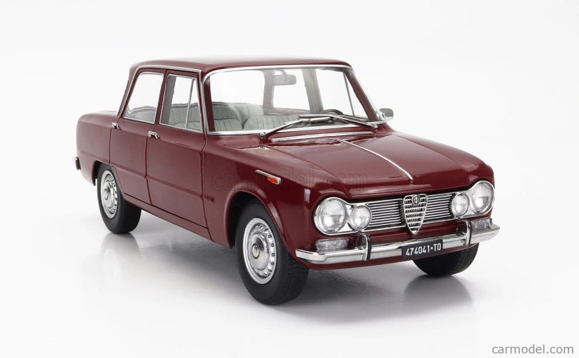 Mitica-diecast Alfa romeo Giulia 1.6 Ti 1962 1:18 Rosso Amaranto - Tmavo červená