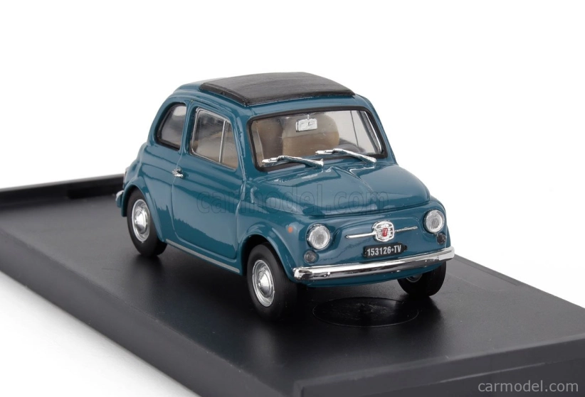Brumm Fiat 500f Tetto Chiuso - uzavretý 1965 1:43 Modrá stredná