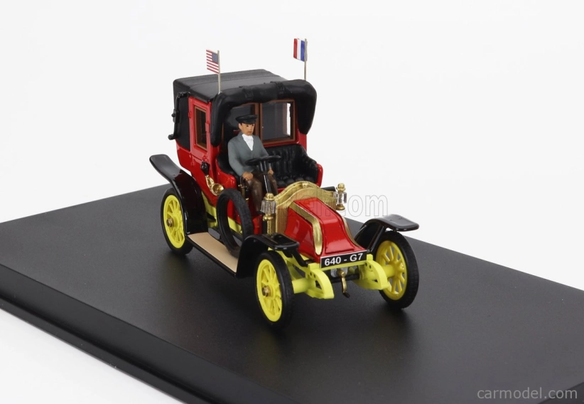 Rio-models Renault Ag1 Taxi De La Marne s vodičom 1914 1:43 Červeno-žltá