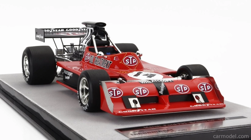 Tecnomodel March F1  731 Ford N 14 British Gp 1973 Roger Williamson 1:18 Červená Černá