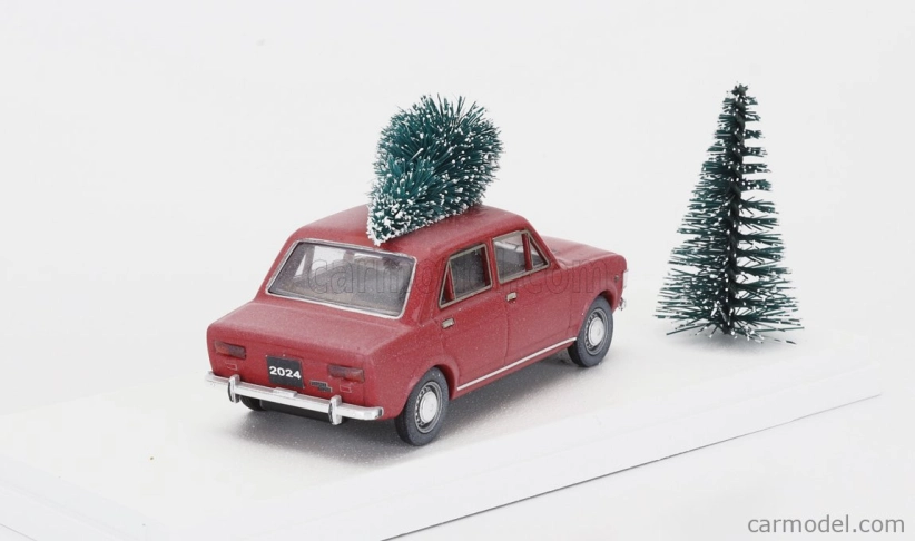 Rio-models Fiat 128 1-series 1969 - Vianočná edícia 2024 - Con Babbo Natale - S figúrkou Santa Clausa 1:43 Červená