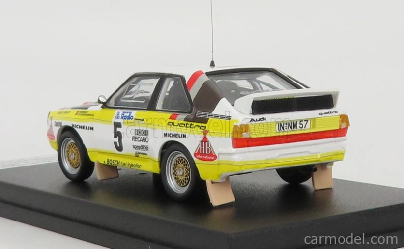 Trofeu Audi Quattro Sport N 5 Rally Sweden 1985 W.rohrl - C.geistdorfer 1:43 Biela Žltá Hnedá