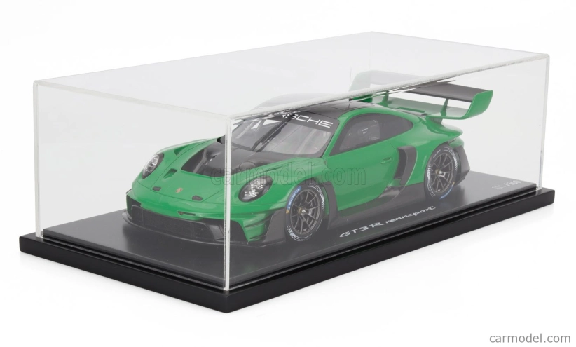 Spark-model Porsche 911 992 Gt3 R N 0 Racing Coupe 2023 - Con Vetrina - S vitrínou 1:18 zelená čierna