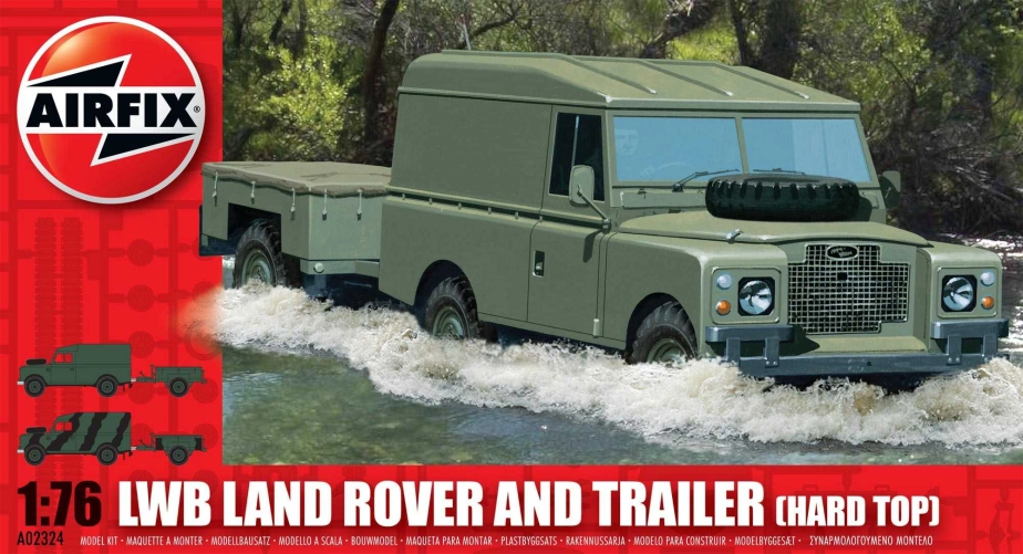 Classic Kit military A02324 - LWB Land Rover (Hard Top) and Trailer (1:76)