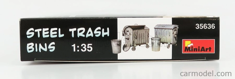 Miniart Accessories Steel Trash Bins 1:35 /