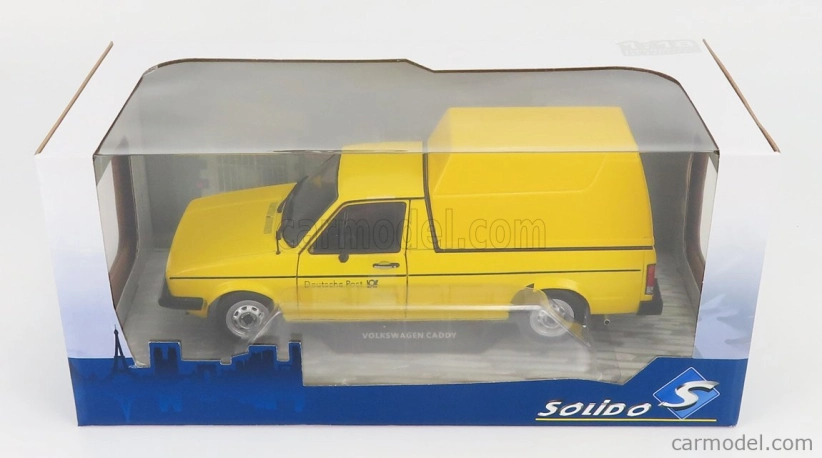 Solido Volkswagen Caddy Pick-up Mki Closed Van Poste 1982 1:18 Žltá